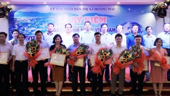 Thị xã Hoàng Mai tổ chức gặp mặt và tuyên dương các Doanh nghiệp tiêu biểu năm 2018 nhân ngày Doanh nhân Việt Nam