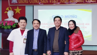 Lãnh đạo Sở Y tế Nghệ An về thăm và làm việc với bệnh viện đa khoa Quang Khởi