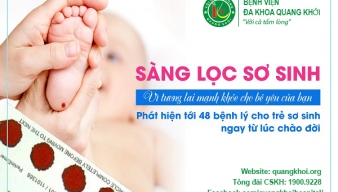 Lấy máu gót chân xét nghiệm sàng lọc bệnh cho trẻ sơ sinh
