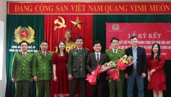 Ký kết Quy chế phối hợp về đảm bảo ANTT trong lĩnh vực y tế giữa BVĐK Quang Khởi và Công an thị xã Hoàng Mai