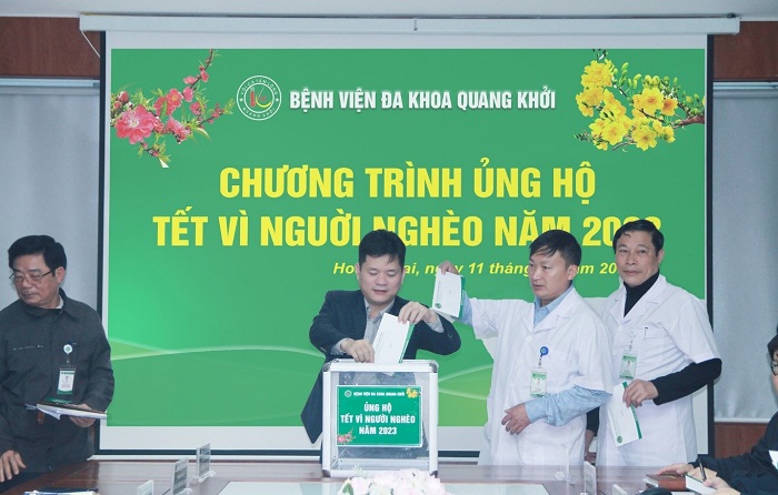 Bệnh viện Quang Khởi luôn đồng hành cùng Chính quyền thị xã và các mạnh thường quân để tổ chức các hoạt động thiện nguyện cho nhân dân